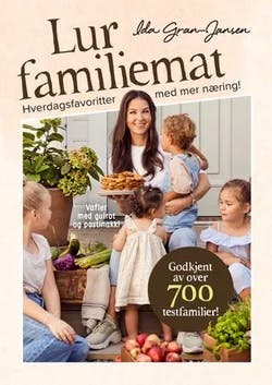 Omslag: "Lur familiemat : helt enkelt : hverdagsfavoritter med mer næring!" av Ida Gran-Jansen