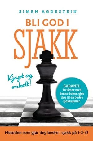 Omslag: "Bli god i sjakk" av Simen Agdestein